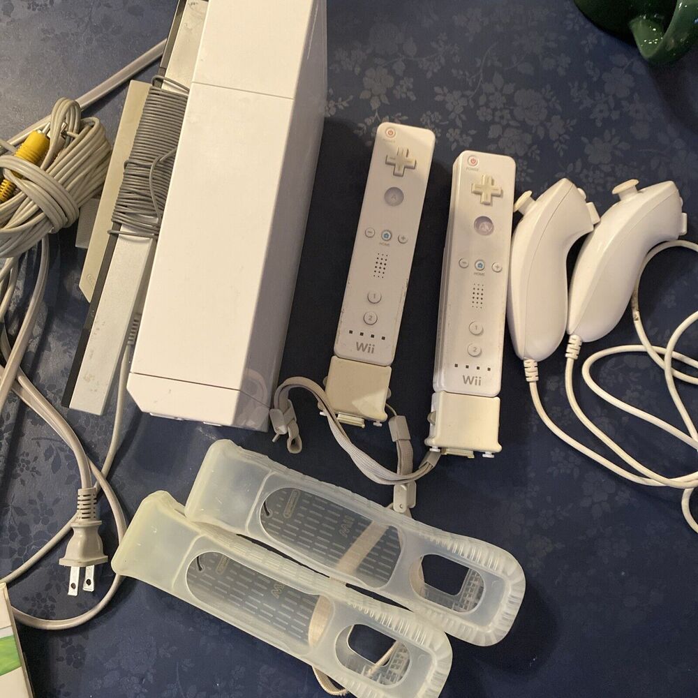 Nintendo Wii Bundle Of Controllers, Games, Wii Console, Etc